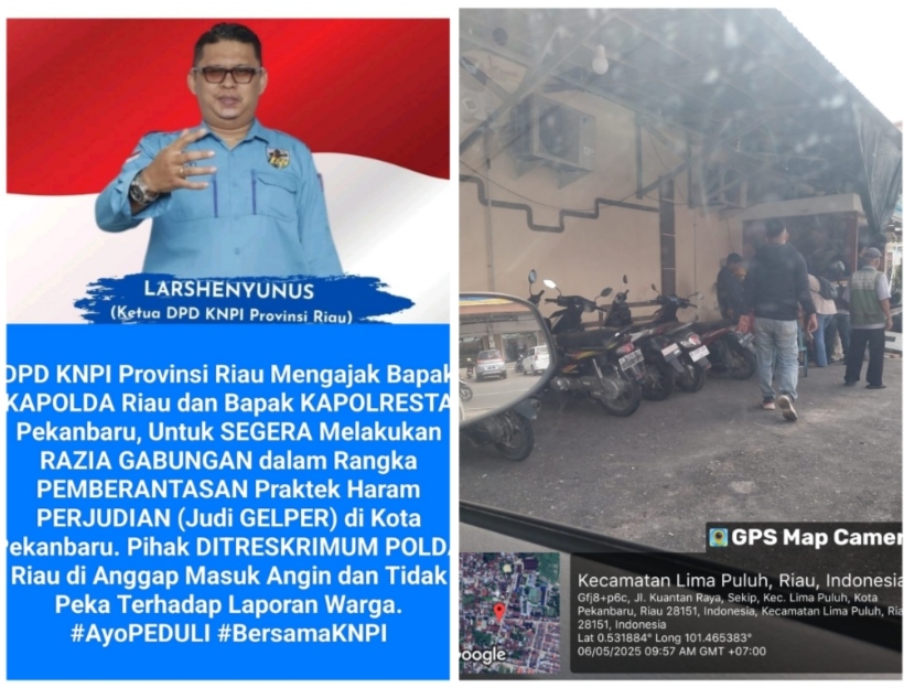 Buntut Maraknya Judi GELPER di Kota Pekanbaru, Ketua KNPI Riau Bahas Soal ini
