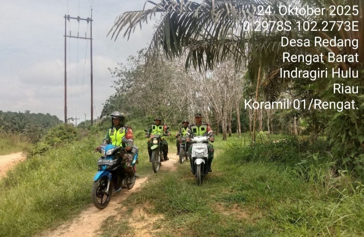 Tetap Konsisten Babinsa Koramil 01/Rengat Kodim 0302/Inhu Bersinergi Sosialisasi Karhutla