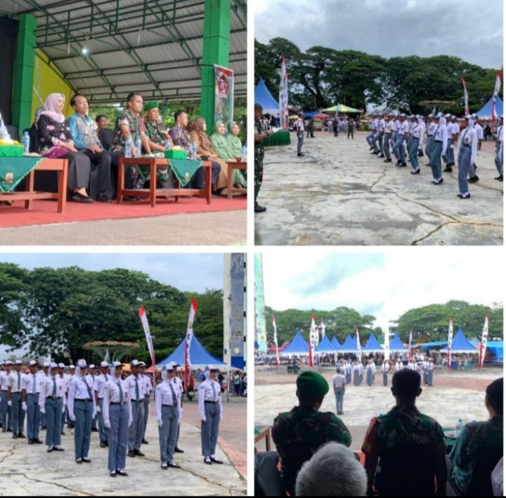 Dalam Rangka HUT TNI Ke-79 Kodim 0302/Inhu Adakan Lomba PBB Tingkat SMP Dan SMA