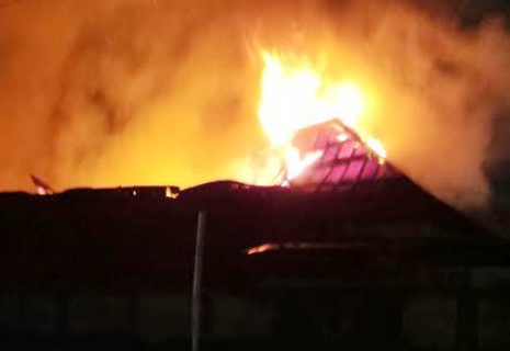 Gedung di Komplek Lanud Kota Bandung Terbakar