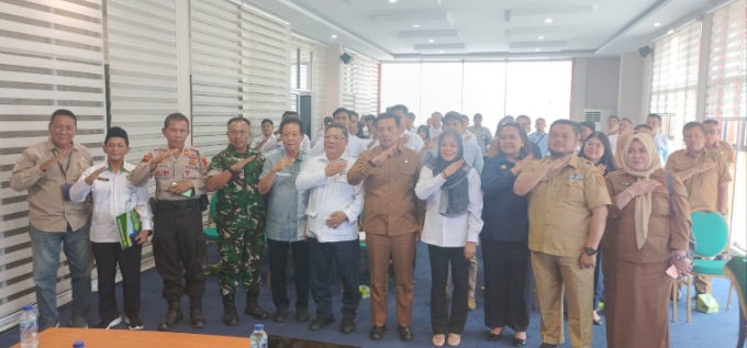 Dandim 0302/Inhu Diwakili Pasi Log Kodim 0302 Inhu Hadiri Rapat Koordinasi Dan Evaluasi MBG