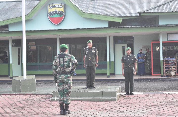 Dandim 0302/Inhu Diwakili Kasdim Pimpin Upacara Peringatan Hari Juang TNI – AD Ke -79