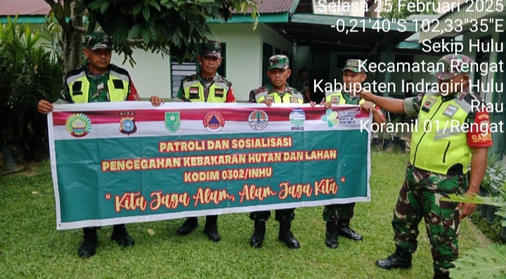 Tingkatkan Pengawasan Dengan Komsos, Babinsa Patroli Diwilayah Rawan Kebakaran