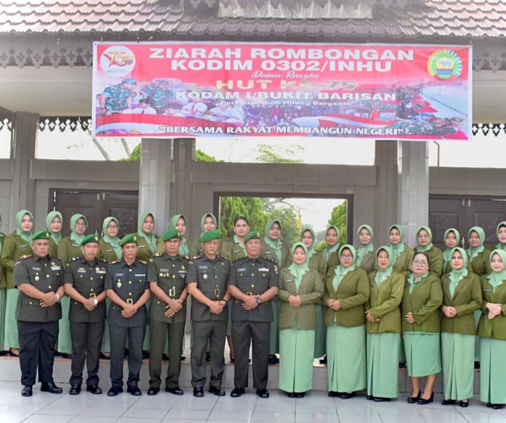 Memperingati HUT Ke- 75 Kodam I/BB Dandim Diwakili Kasdim Lakukan Upacara Ziarah Ke TMP Indra Bhakti