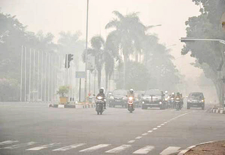 Kota Dumai Mulai Diselimuti Kabut Asap