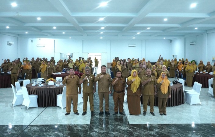 Wakil Bupati Asahan Ikuti Sosialisasi Penguatan BLUD Secara Zoom