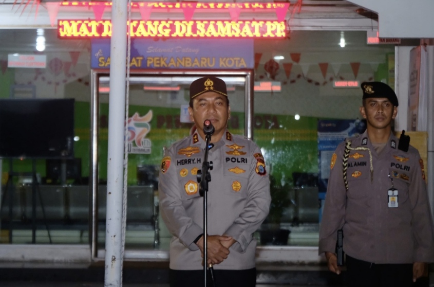 Kapolda Riau Pimpin Apel Tim RAGA dalam Rangka Harkamtibmas