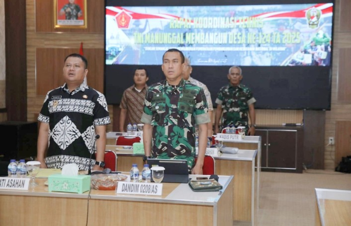 Wakil Bupati Asahan Ikuti Rakornis TNI Manunggal Membangun Desa (TMMD) Ke-124