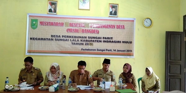 Desa Perkebunan Sungai Parit Melaksanakan Musrenbangdes Untuk Kegiatan Tahun 2020