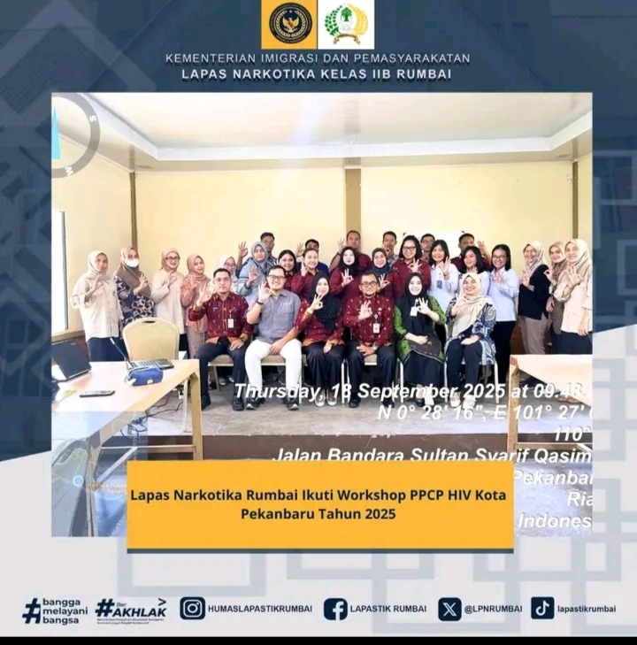 Lapas Narkotika Rumbai Ikuti Workshop PPCP HIV Kota Pekanbaru Tahun 2025