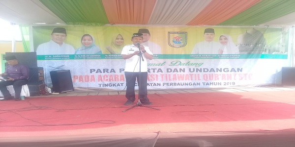 Camat Perbaungan GJW Hasibuan Resmi Membuka STQ Tahun 2019 Tingkat Kecamatan