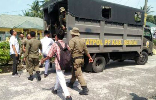 Puluhan Pelajar Sergai Terjaring Razia Kasih Sayang SatPol PP