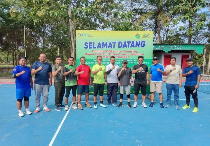 Dandim 0302/Inhu : Dengan Kegiatan Tenis Lapangan Dapat Mempererat Silaturahmi Antar Instansi