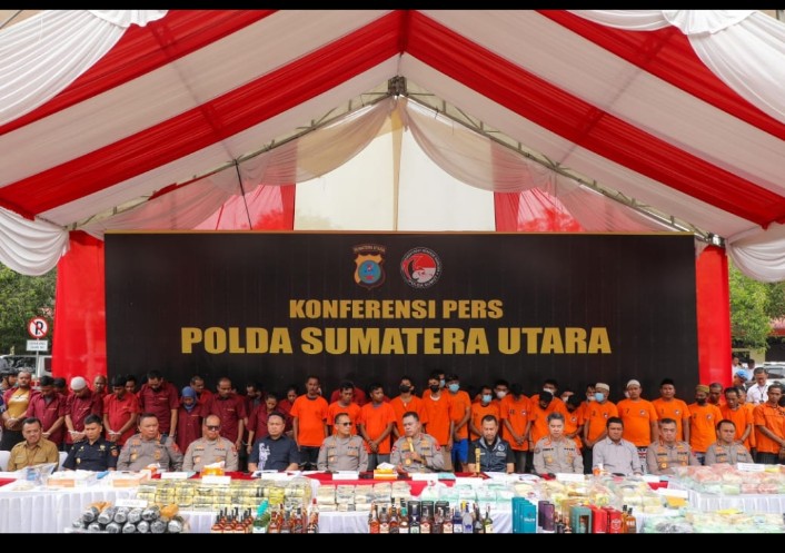 Polda Sumut Berhasil Ungkap 2.373 Kasus Narkoba Awal Tahun 2025 Hingga Juni 2025