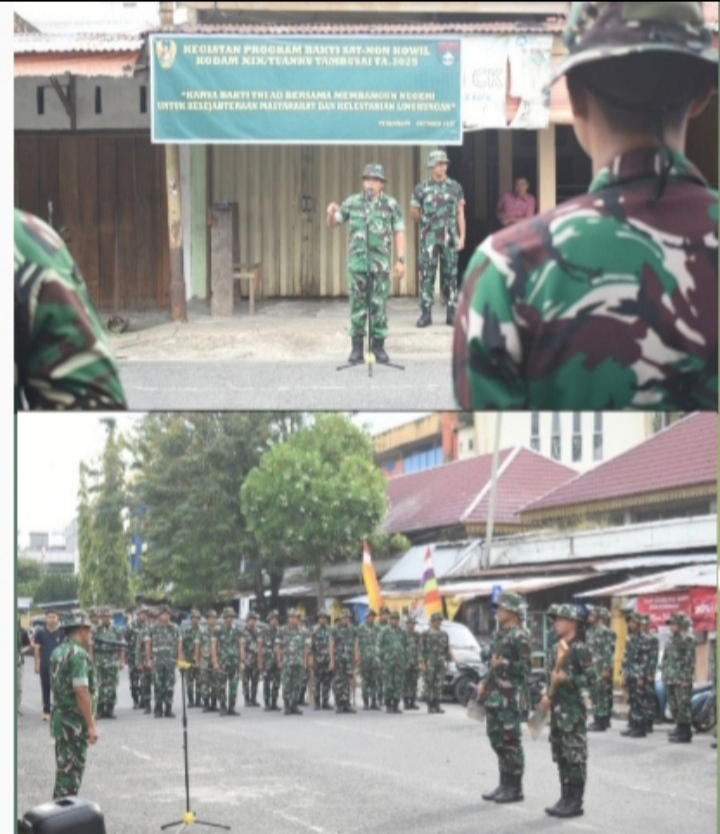 Kegiatan Program Karya Bakti SAT-NON - Kowil Kodam XIX/Tambusai Ta.2025 Dengan Tema