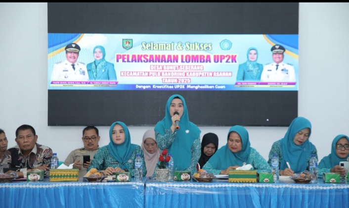 TP. PKK Kabupaten Asahan Gelar Evaluasi Lomba UP2K Di Desa Bunut Sebrang