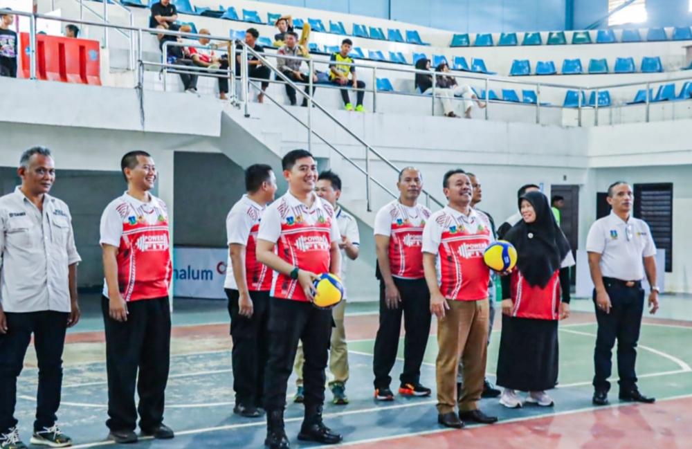 Wakapolres Tebing Tinggi Buka Turnamen Bola Voli Piala Kapolres, Sambut HUT Bhayangkara ke 79