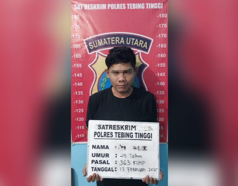 Seorang Pria Pelaku Curat Ditangkap Satreskrim Polres Tebing Tinggi