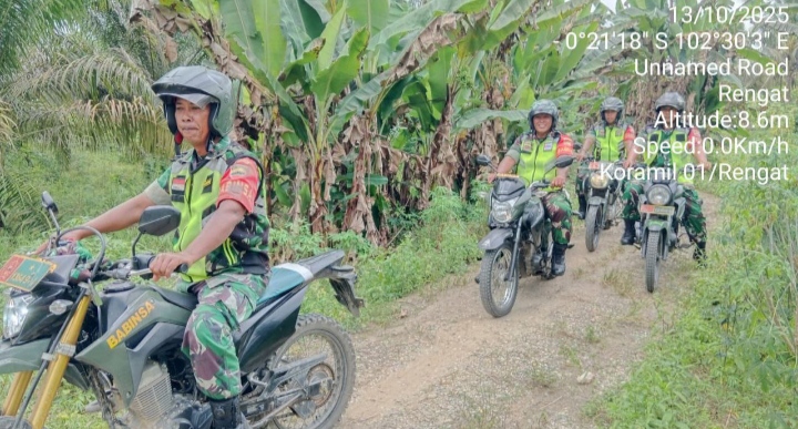Hingga Sampai Sekarang Koramil 01/Rengat Cegah Karhutla Dengan Patroli dan Sosialisasi
