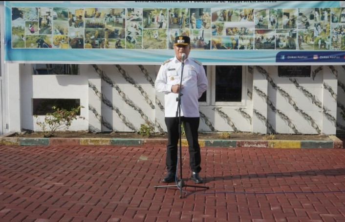 Wakil Bupati Asahan Pimpin Apel Di Dinas Kesehatan