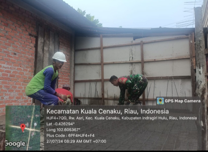 Bantu Pembangunan Rumah Milik Warga Desa Binaan Juga Merupakan Wujud Sinergitas TNI Bersama Rakyat.