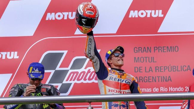 MotoGP Amerika Serikat: Marquez Tak Termakan Jebakan Rossi