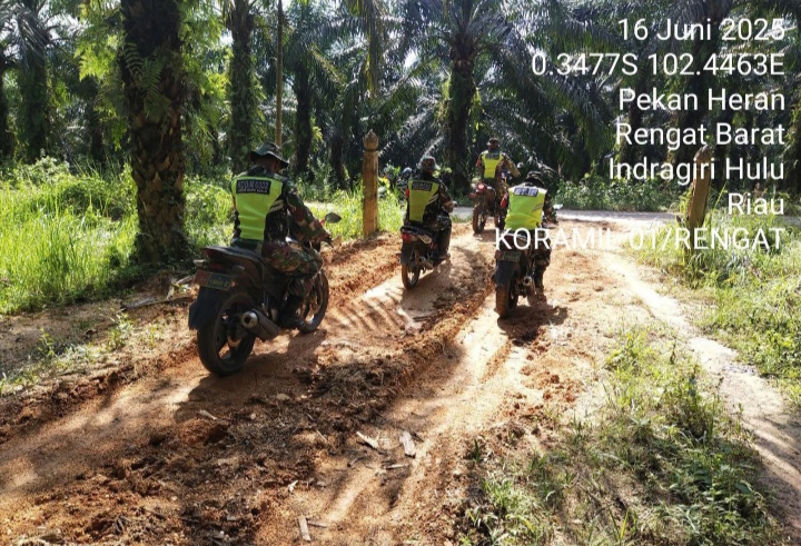 Kodim 0302/Inhu Melalui Koramil 01/Rengat Komitmen Jaga Wilayahnya Dari Ancaman Karhutla