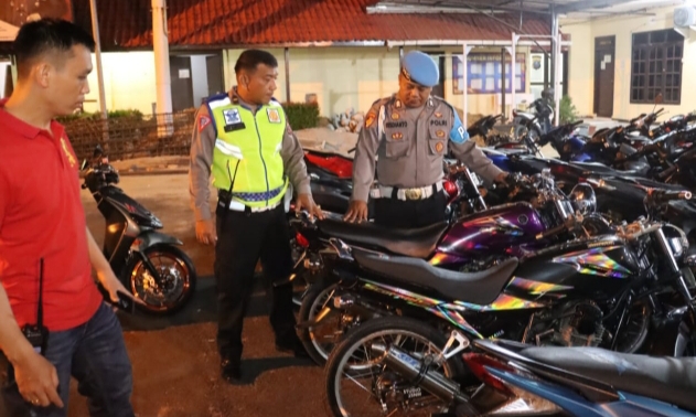 Patroli Blue Light, Polres Tebing Tinggi Jaring 9 Kenderaan Pengguna Knalpot Brong