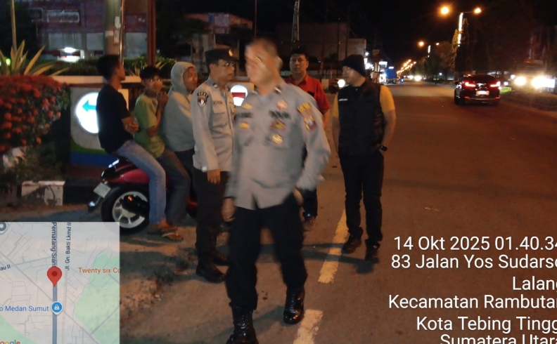 Tanggapi Keluhan Warga, Polres Tebingtinggi Bubarkan Sekelompok Anak Muda Pada Dinihari