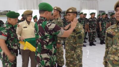 Lima Personil Komcad Kodam I/BB Naik Pangkat