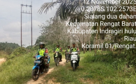 Antisipasi Terjadinya Karhutla, Babinsa Koramil 01/Rengat Rutin Lakukan Patroli