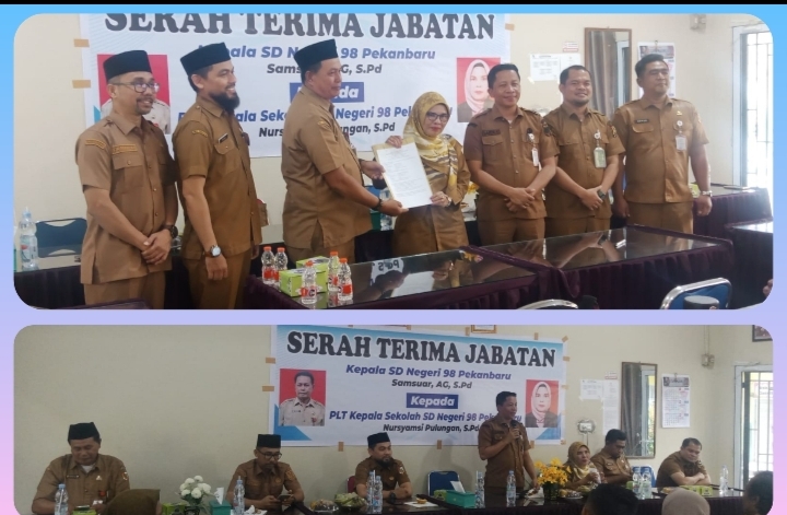 SERAH TERIMA JABATAN Kepala SD Negeri 98 Pekanbaru