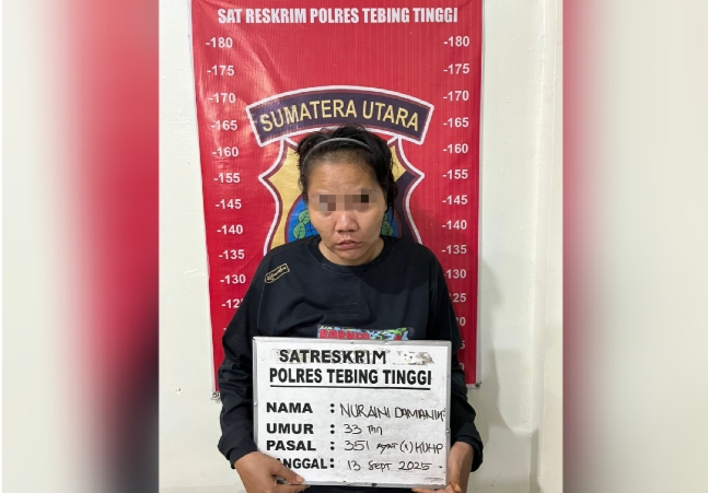 Polres Tebing Tinggi Amankan Seorang Wanita Pelaku Penganiayaan Lansia