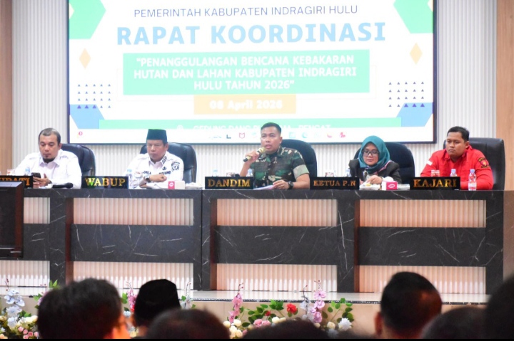 Dandim 0302/Inhu Hadiri Rakor Untuk Perkuat Langkah Strategis Dalam Penanggulangan Bencana Karhutla Inhu Tahun 2026.