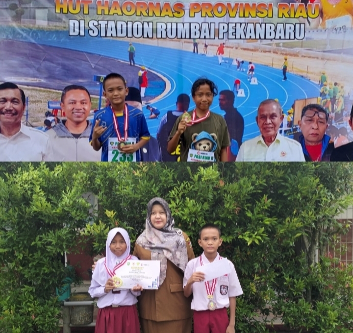 SDN 86 Raih Prestasi Emas dan Perunggu di Kejurda Atletik HUT HAORNAS Riau Stadion Rumbai