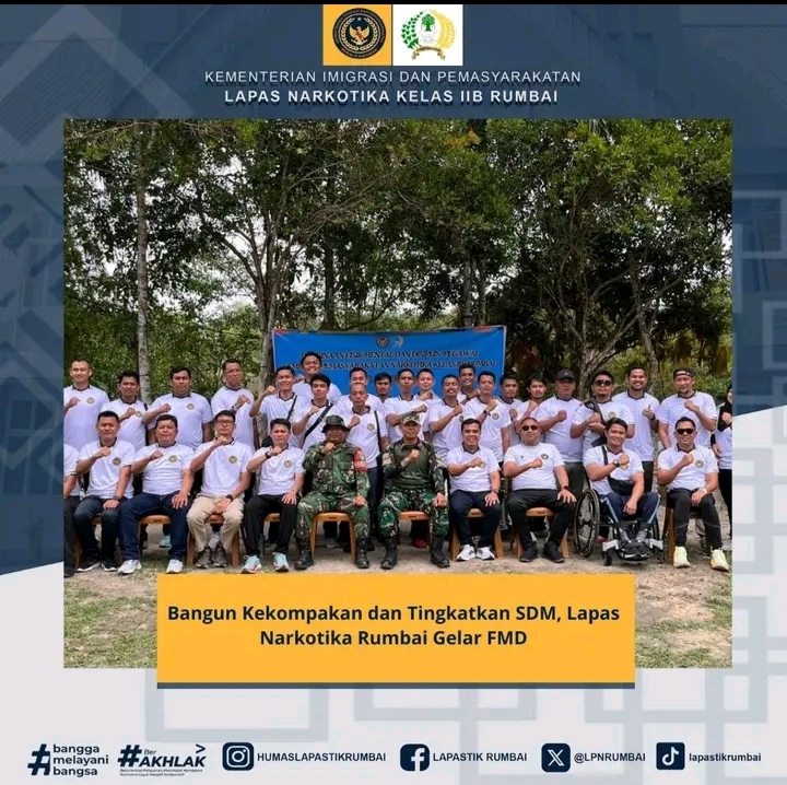 Bangun Kekompakan dan Tingkatkan SDM, Lapas Narkotika Rumbai Gelar FMD