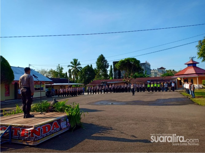 Polres Mura Gelar Geladi Bersih Persiapan Upacara HUT Bhayangkara Ke-73