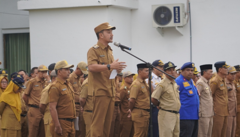 Pimpin Apel Gabungan Pasca Cuti Lebaran Idul Fitri, Wako Tebing Tinggi Ajak ASN Wujudkan Visi dan Misi