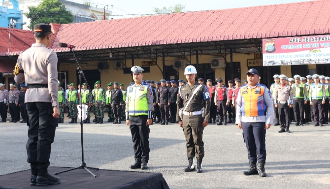 Pimpin Gelar Pasukan Ops Patuh Toba 2024, Kapolres Tebing Tinggi: Fokus Pada 10 Pelanggaran Lalu Lintas