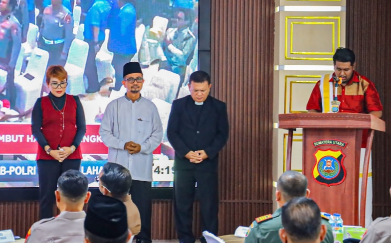 Polres Tebing Tinggi Gelar Doa Bersama Lintas Agama, Peringati HUT Bhayangkara ke 79