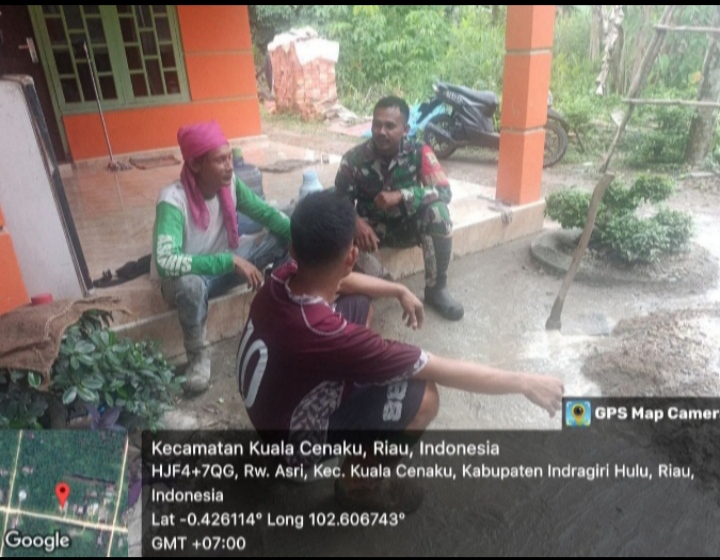 Babinsa Koramil 01/Rengat Kodim 0302/Inhu Melaksanakan Komsos Dengan Warga Binaan