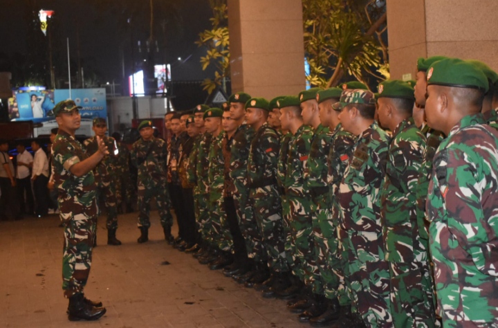 Usai Debat Publik Cabup Dan Cawabup Kab.Kuansing Dandim 0302/Inhu-Kuansing Pimpinan Apel pengecekan Personil PAM