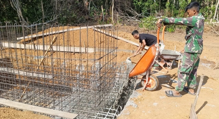 Pengecoran Jembatan Gantung Garuda Terus Dikebut