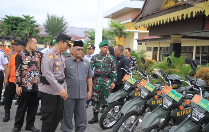 Polres Inhu Gelar Apel Operasi Lilin LK 2025 Sekaligus Cek Personel Dan Sarpras.