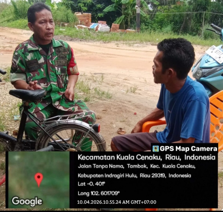 Situasi Apapun Babinsa Selalu Menyempatkan Waktu Untuk Lakukan Komsos Bersama Warga Binaan