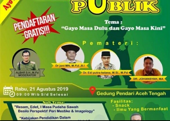 HIMAGA Gelar Diskusi Publik, Gayo Masa Dulu dan Gayo Masa Kini