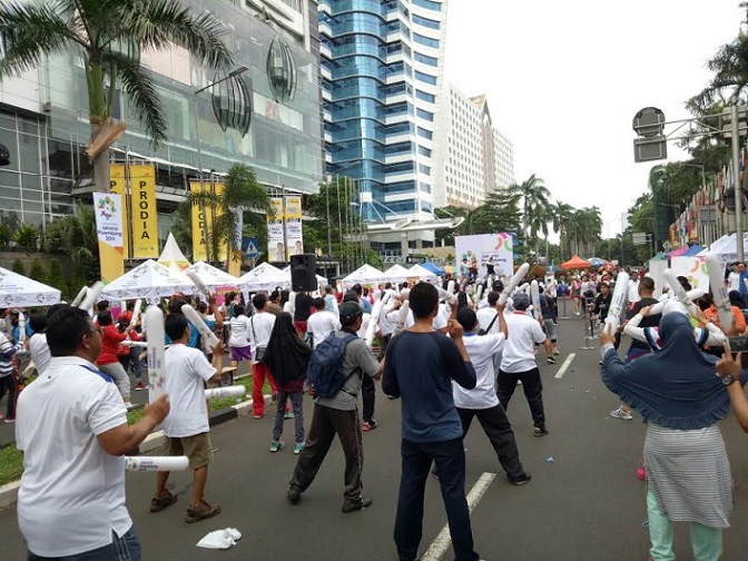 Tarian Zumba Meriahkan Sosialisasi Asian Games 2018