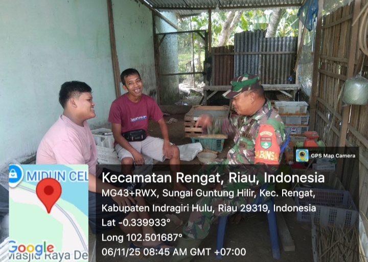 Bangun Komunikasi Babinsa Komsos Dengan Masyarakat Di Wilayah Binaan Sei Guntung Hilir