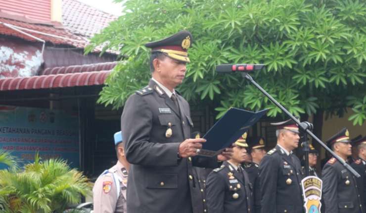 Wakapolres Pimpin Upacara Peringatan Hari Kesaktian Pancasila di Polres Tebing Tinggi