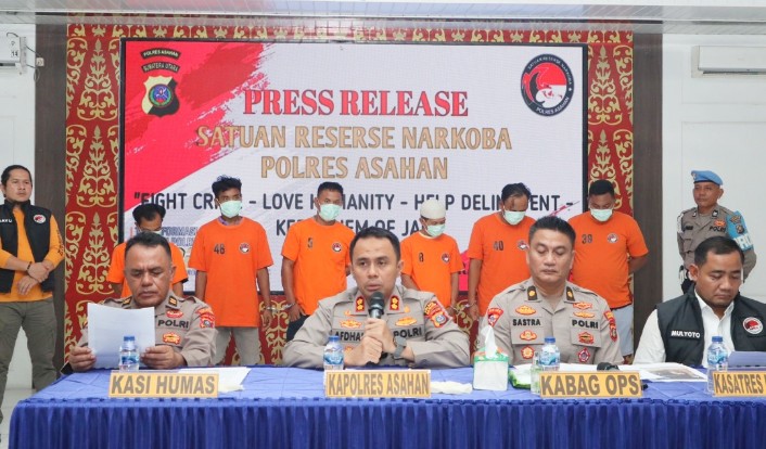 Polres Asahan Berhasil Ungkap Dua Kasus Besar Peredaran Narkotika 30 Kg Sabu